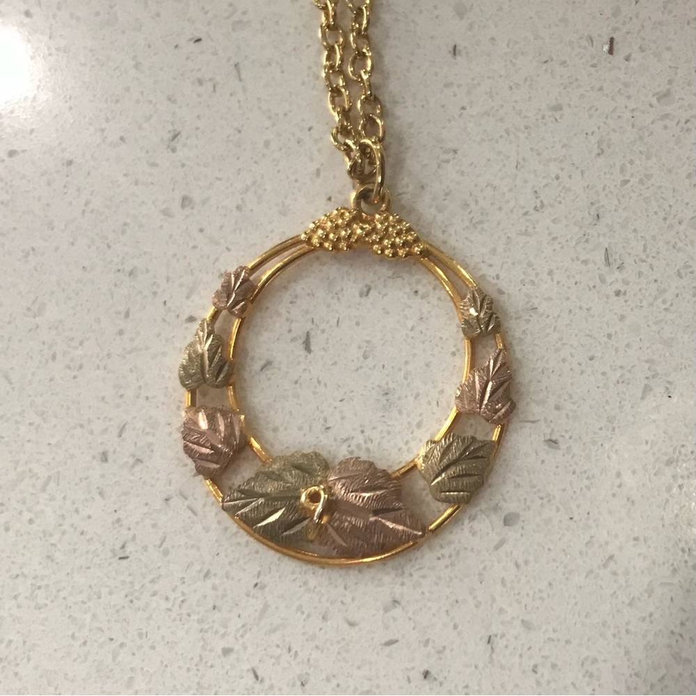 Black Hills Gold Necklace, 10K, 24”chain